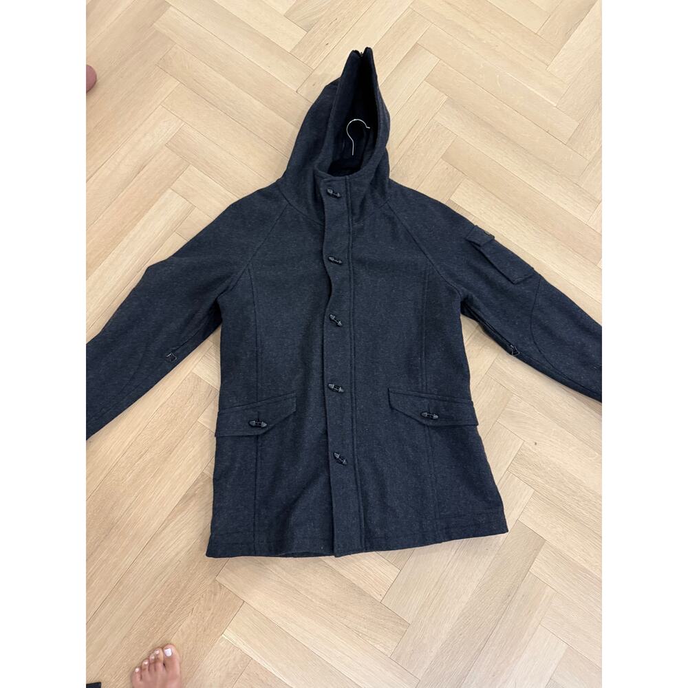 Rag & Bone Duffle Coat in Herringbone Grey Wool Mens size 46